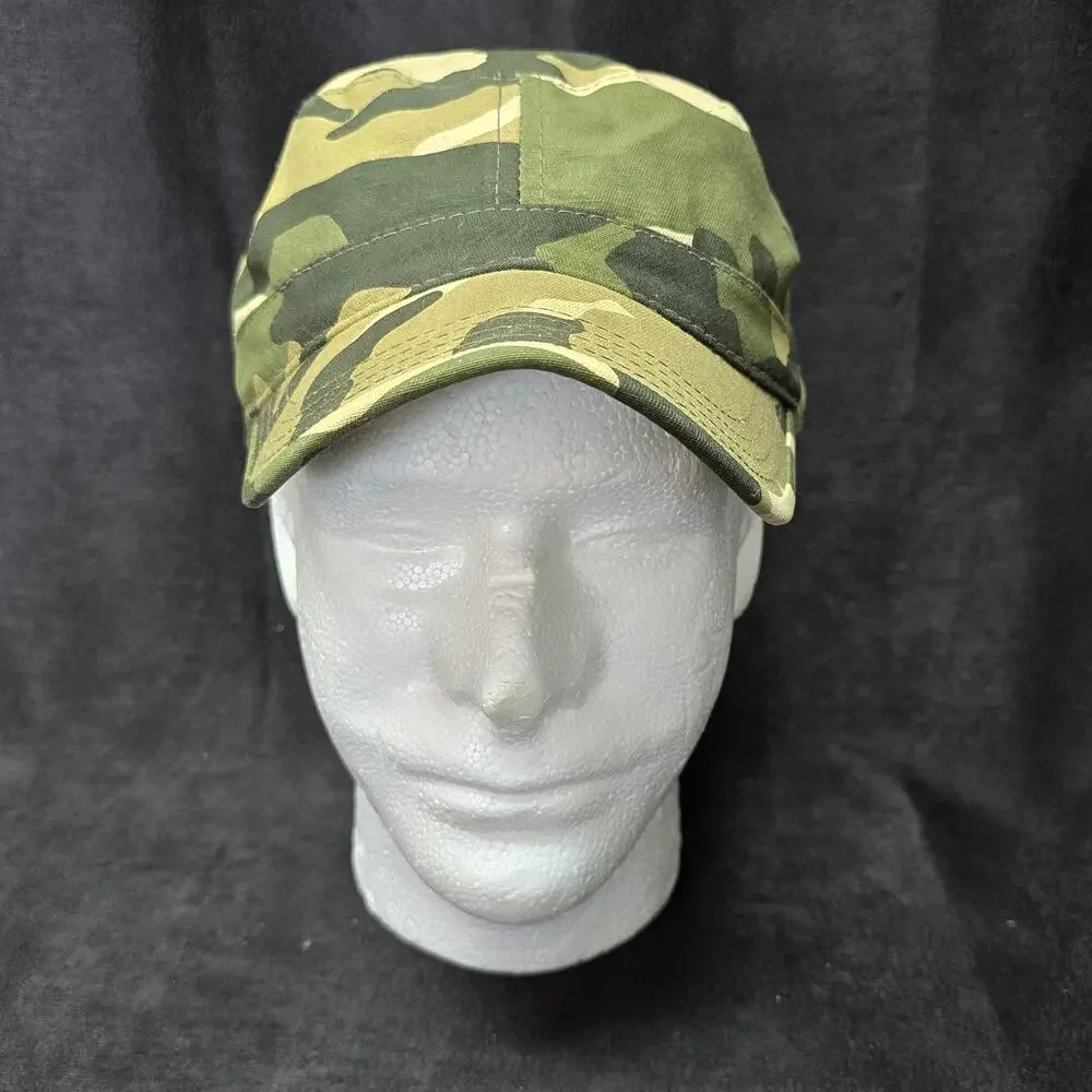 COV-VER Your World Army Style Camo Hat 100% Cotton Size S/M Cap